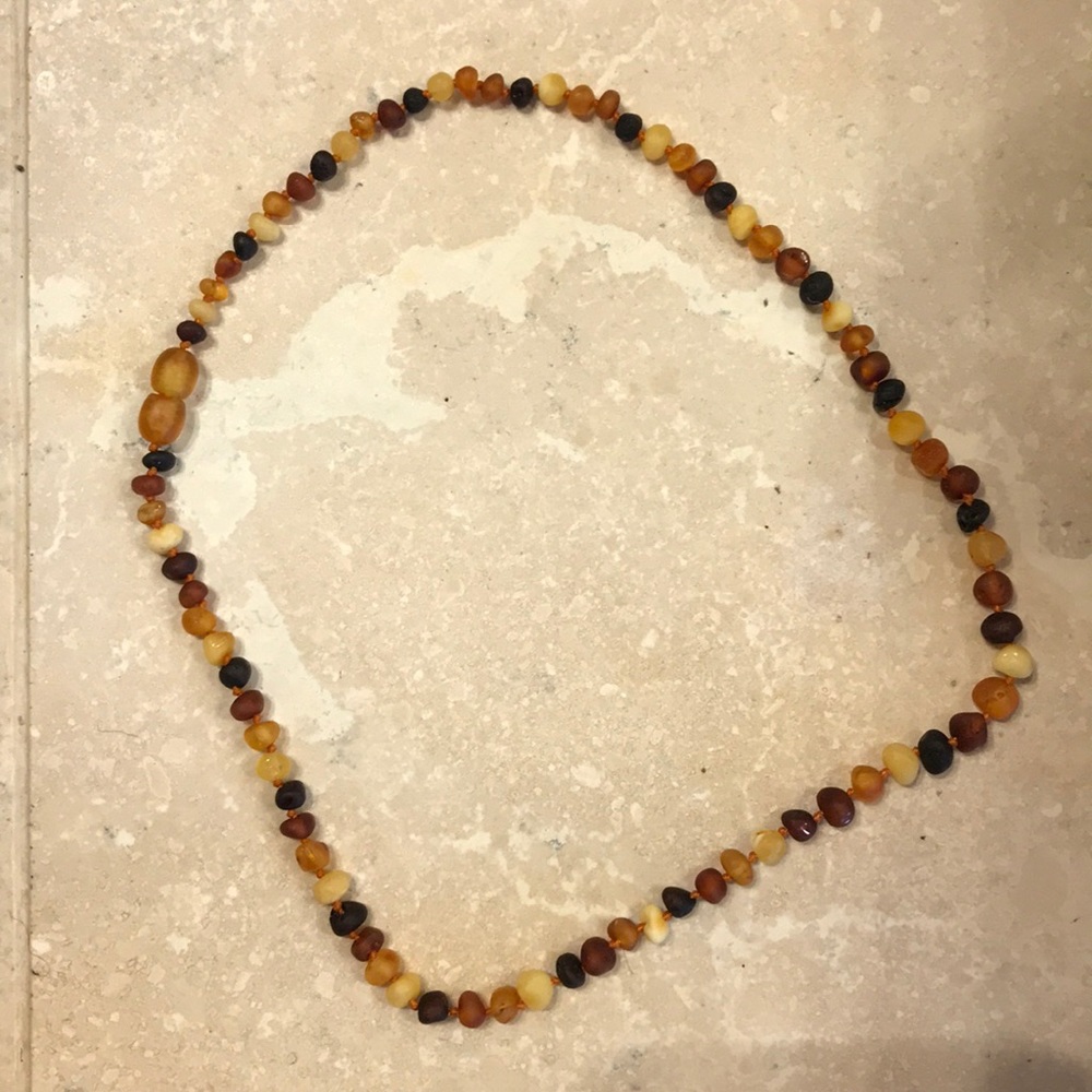 Baltic amber therapeutic necklace
